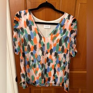 Adrienne Colorful Brushstroke Women's Blouse